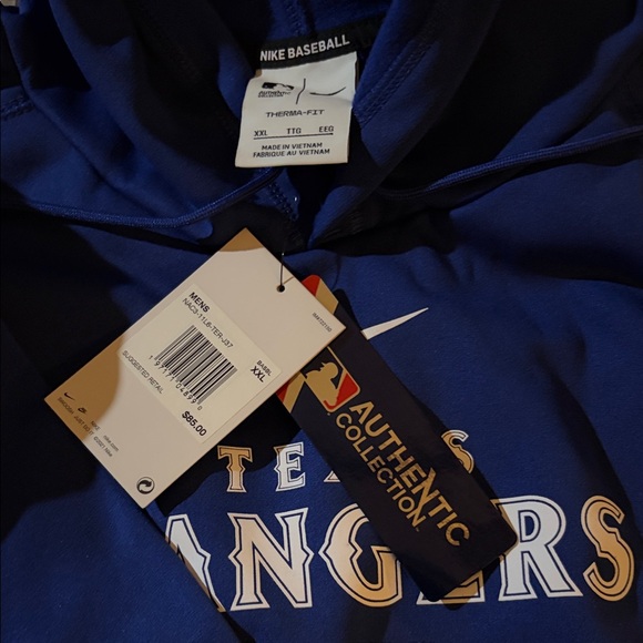 Nike Blue Texas Rangers Authentic Hoodie - Picture 3 of 4